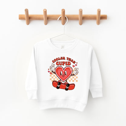 Cooler Than Cupid Skater | Toddler Graphic Sweatshirt