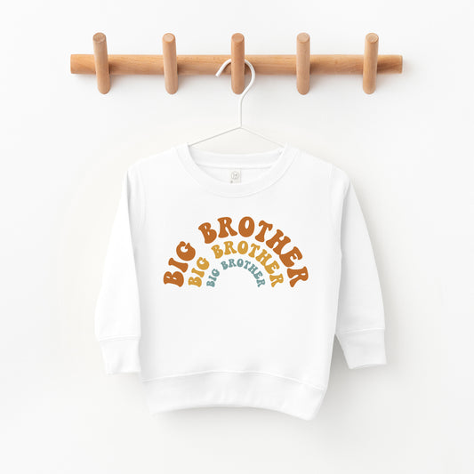 Big Brother Stacked Curved | Toddler Graphic Sweatshirt