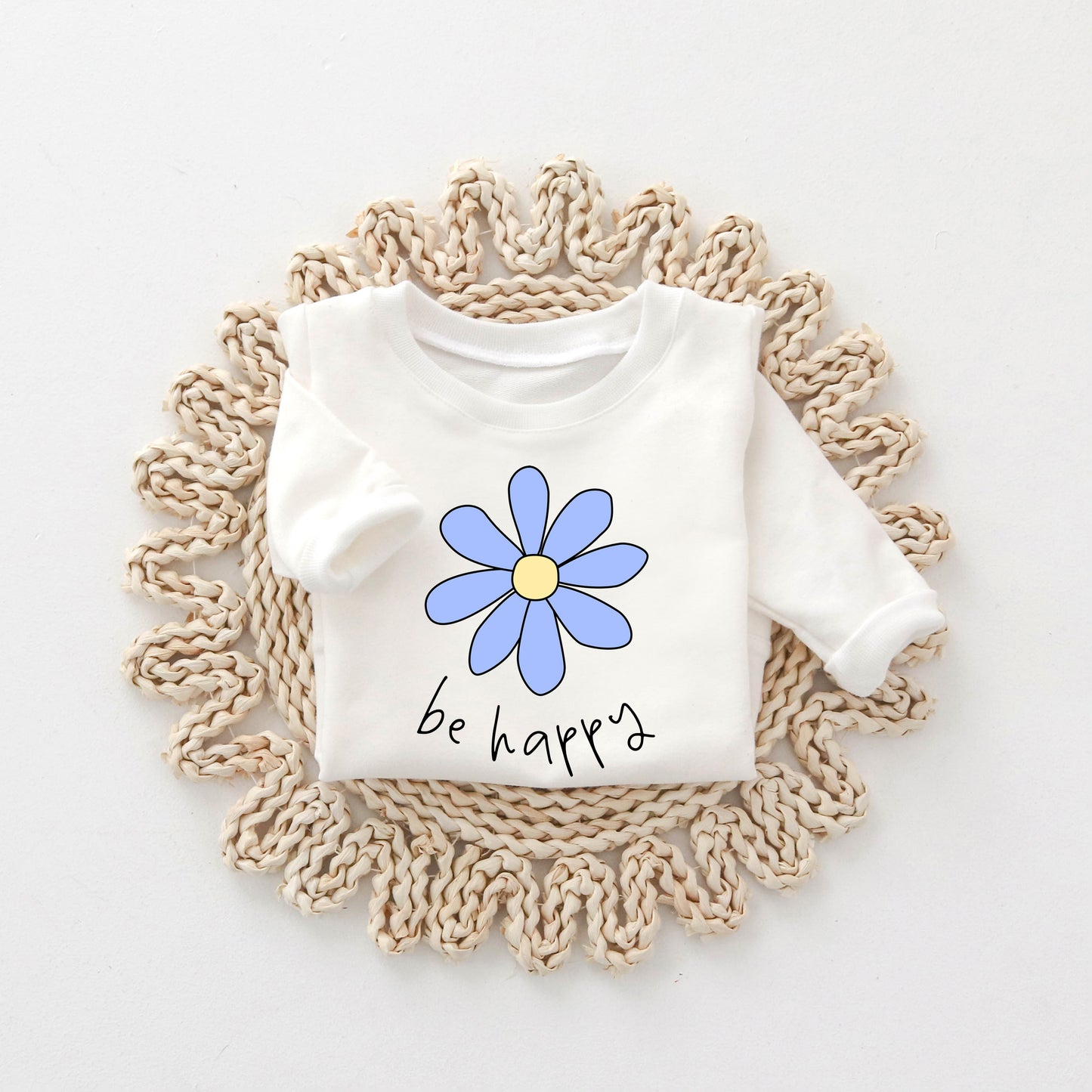 Be Happy Flower | Toddler Sweatshirt