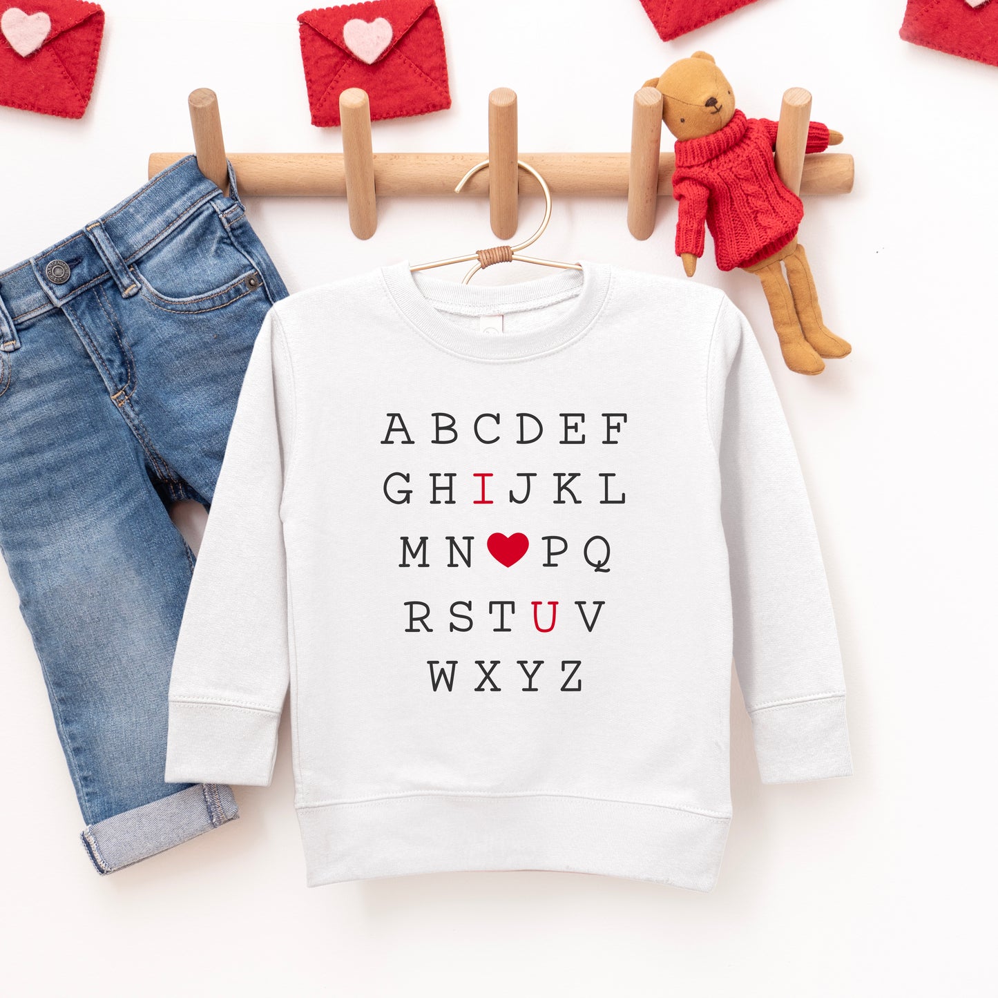 Alphabet I Love You | Toddler Graphic Sweatshirt