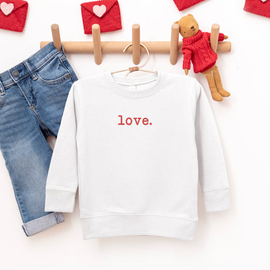 Embroidered Love Typewriter | Toddler Graphic Sweatshirt