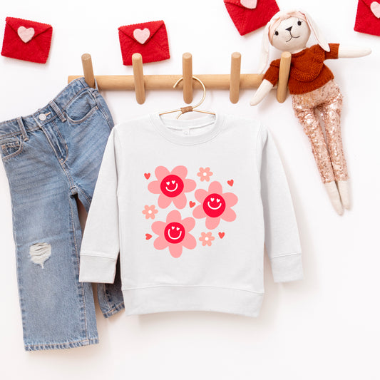 Hippy Flower Valentine | Toddler Graphic Sweatshirt