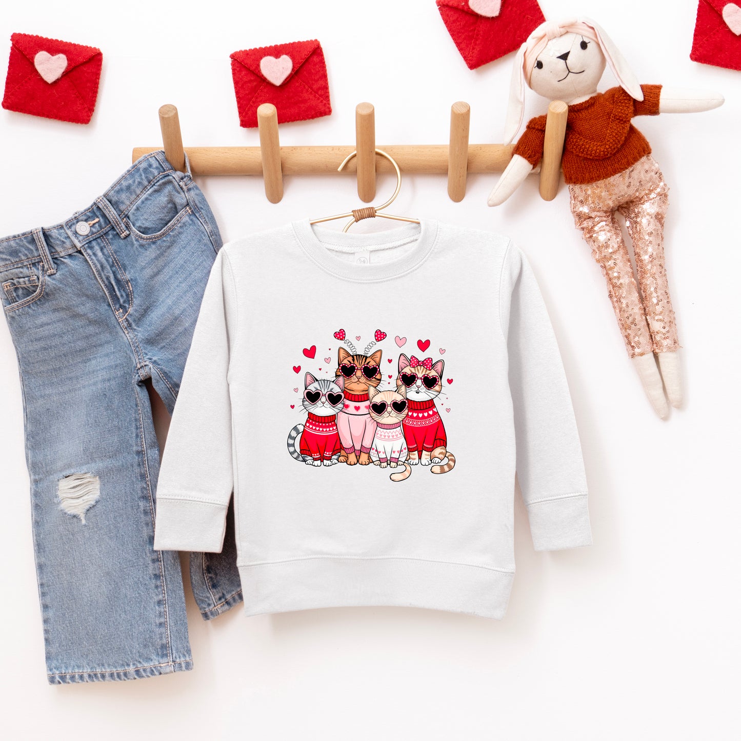 Valentine Kittens | Toddler Graphic Sweatshirt