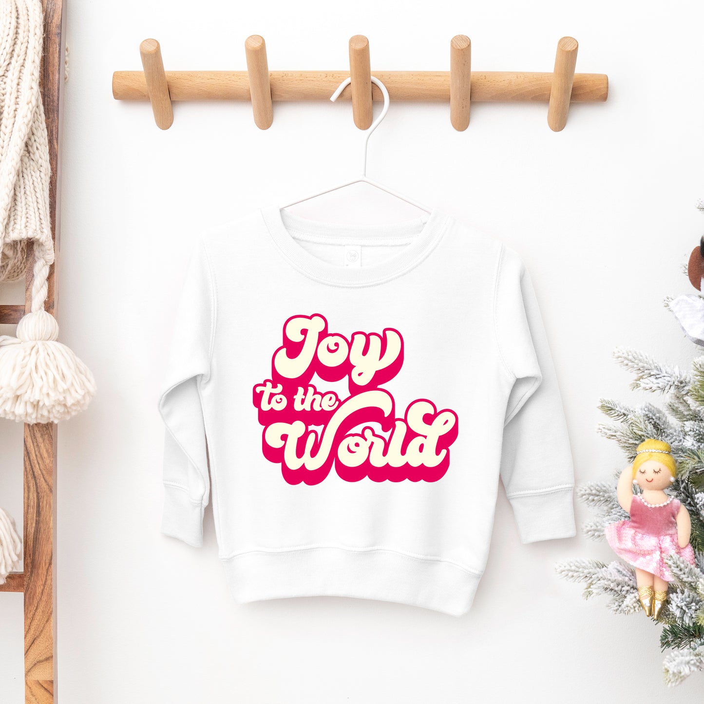 Retro Joy To The World | Toddler Graphic Sweatshirt