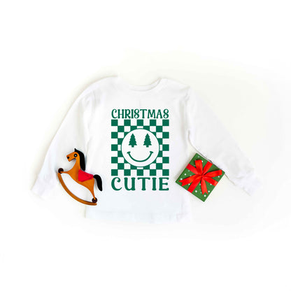 Christmas Cutie Checkered | Youth Graphic Long Sleeve Tee