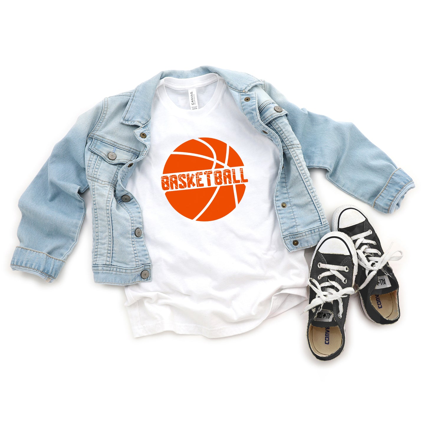 Basketball With Ball | Youth Graphic Short Sleeve Tee