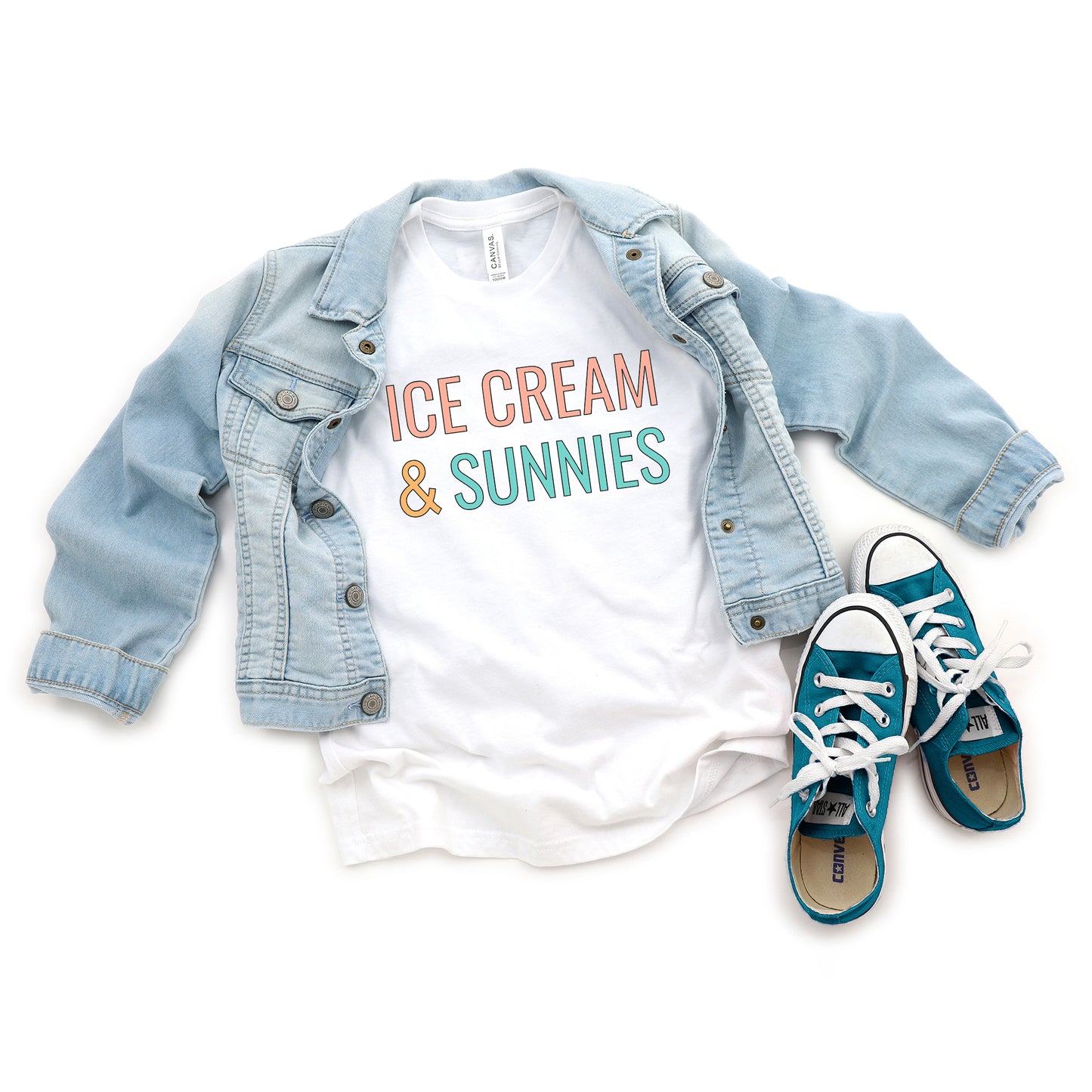 Ice Cream And Sunnies | Youth Graphic Short Sleeve Tee