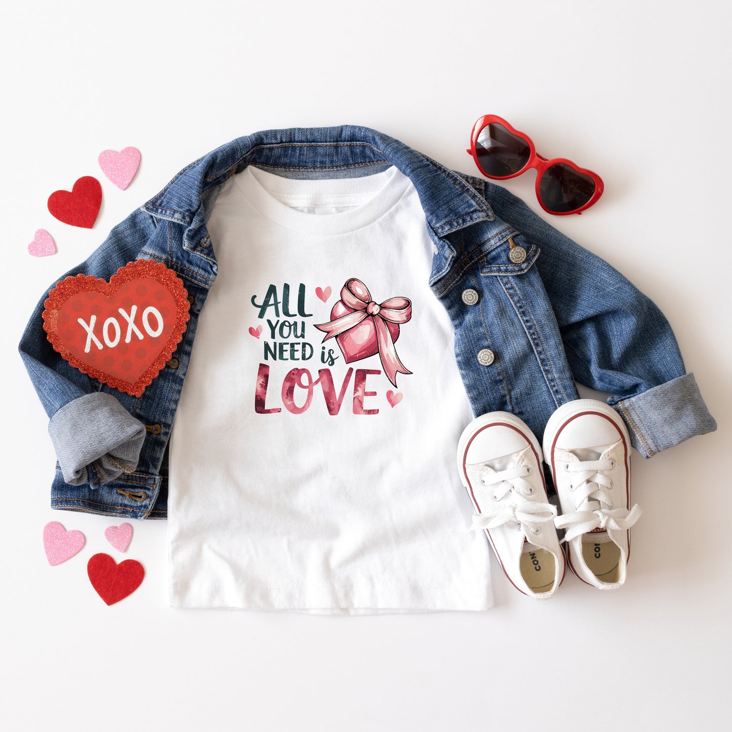 All You Need Is Love Coquette | Toddler Graphic Short Sleeve Tee