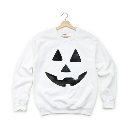 Watercolor Jack-O-Lantern Face | Youth Graphic Sweatshirt