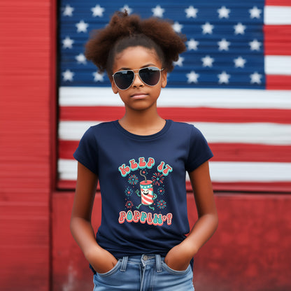 Keep It Poppin' Firework | Youth Graphic Short Sleeve Tee