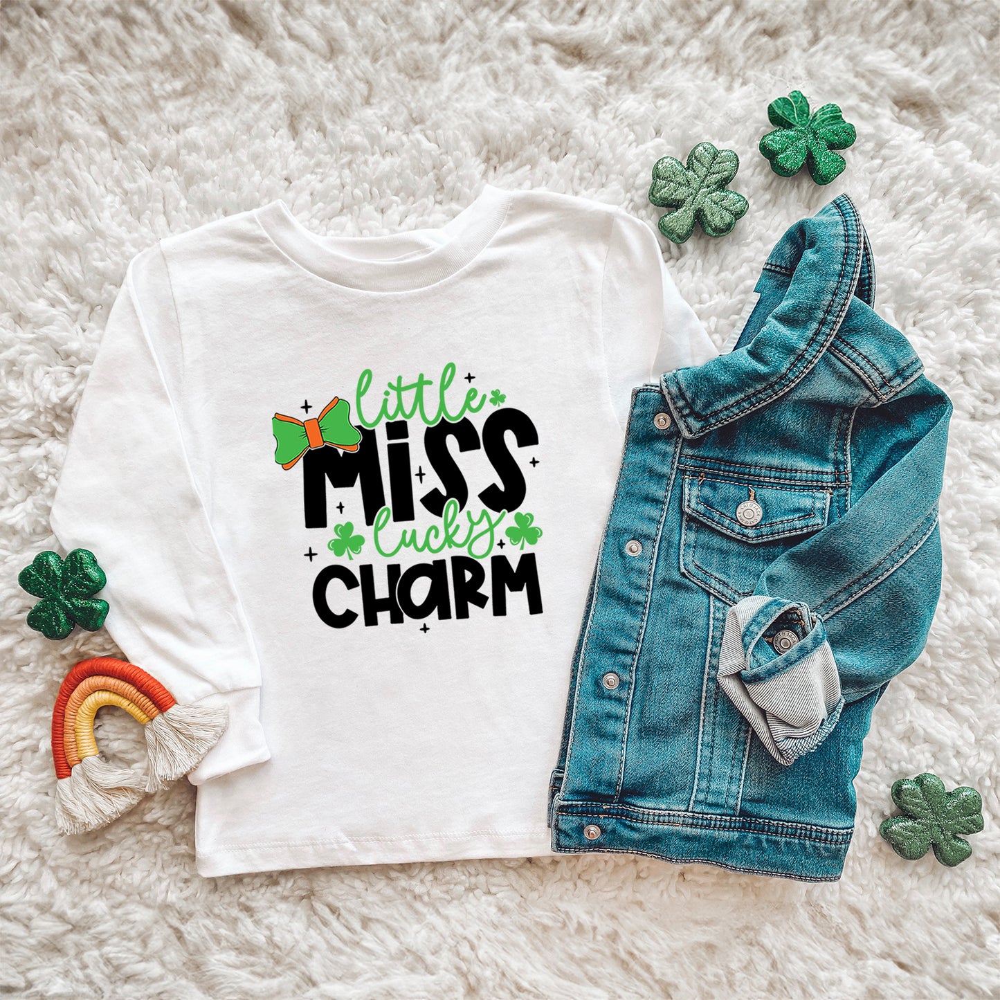 Little Miss Lucky Charm | Toddler Graphic Long Sleeve Tee