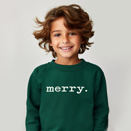 Merry Puff Print | Youth Graphic Sweatshirt