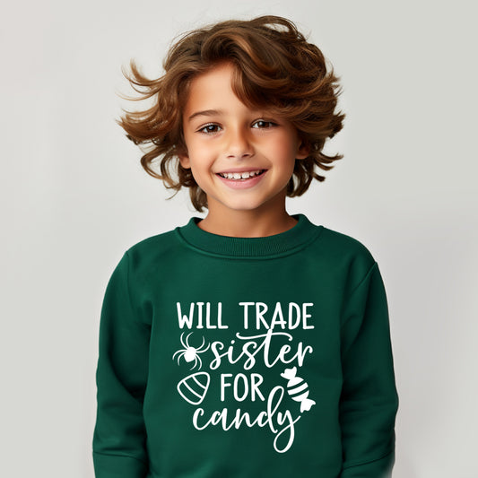 Will Trade Sister For Candy | Youth Graphic Sweatshirt