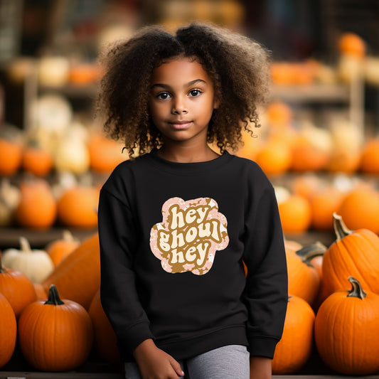 Hey Ghoul Hey Colorful | Youth Graphic Sweatshirt