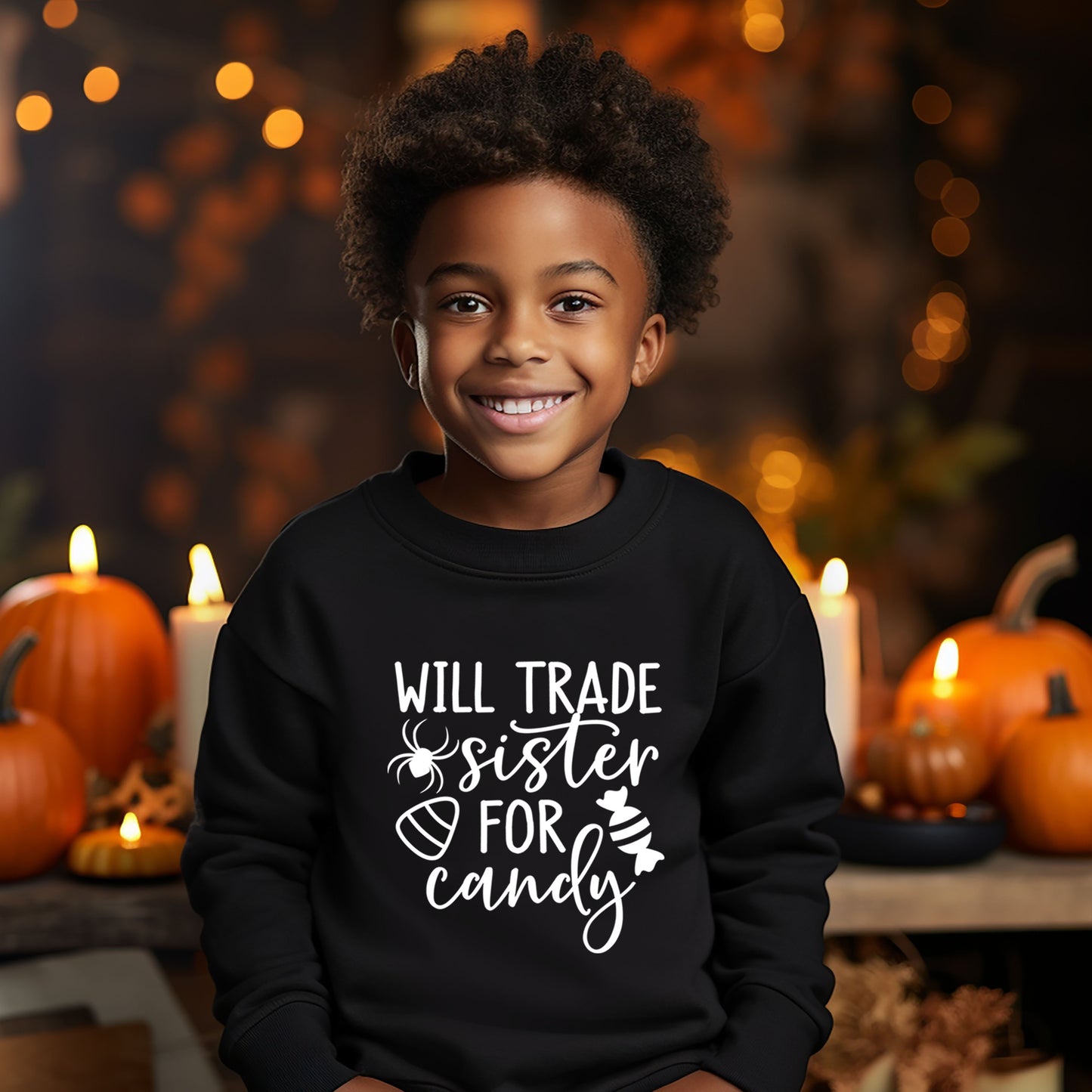 Will Trade Sister For Candy | Youth Graphic Sweatshirt