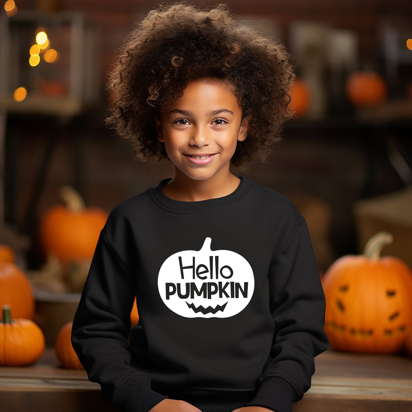 Hello Pumpkin Face | Youth Graphic Sweatshirt