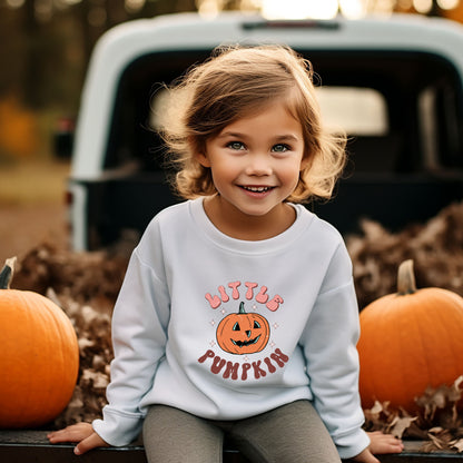 Little Pumpkin Retro | Youth Graphic Sweatshirt