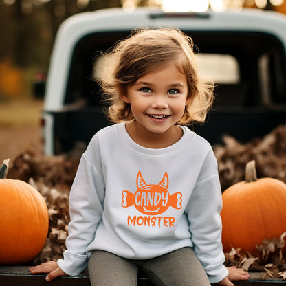 Candy Monster Horns | Youth Graphic Sweatshirt