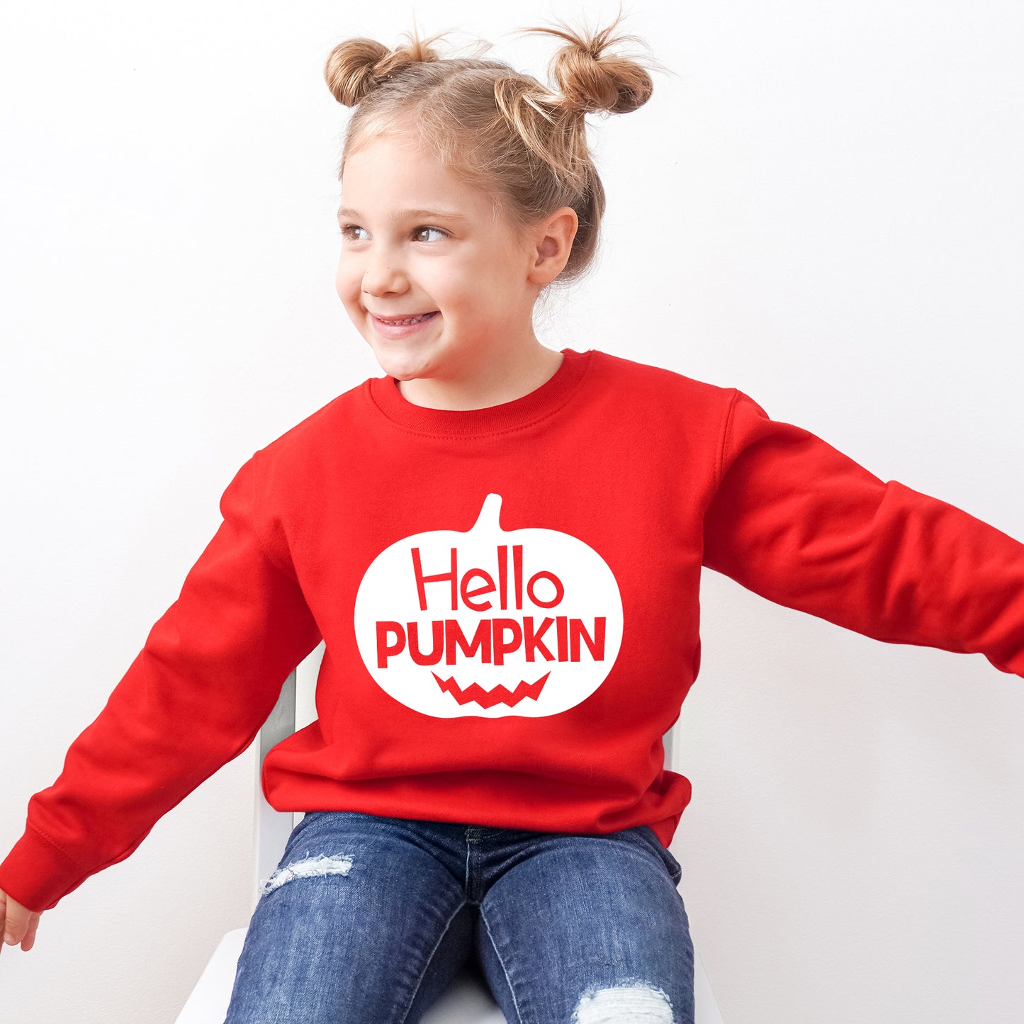 Hello Pumpkin Face | Youth Graphic Sweatshirt