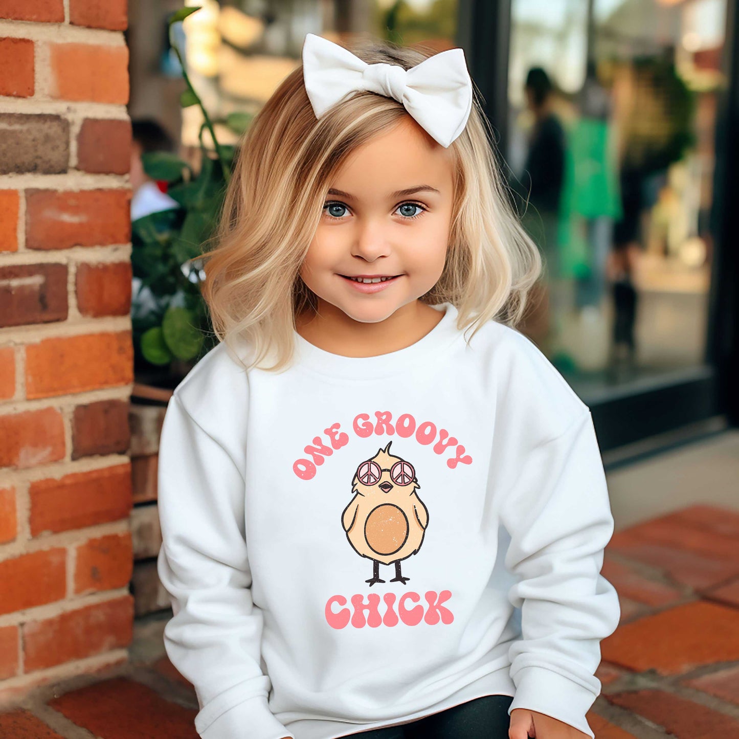 One Groovy Chick | Youth Graphic Sweatshirt