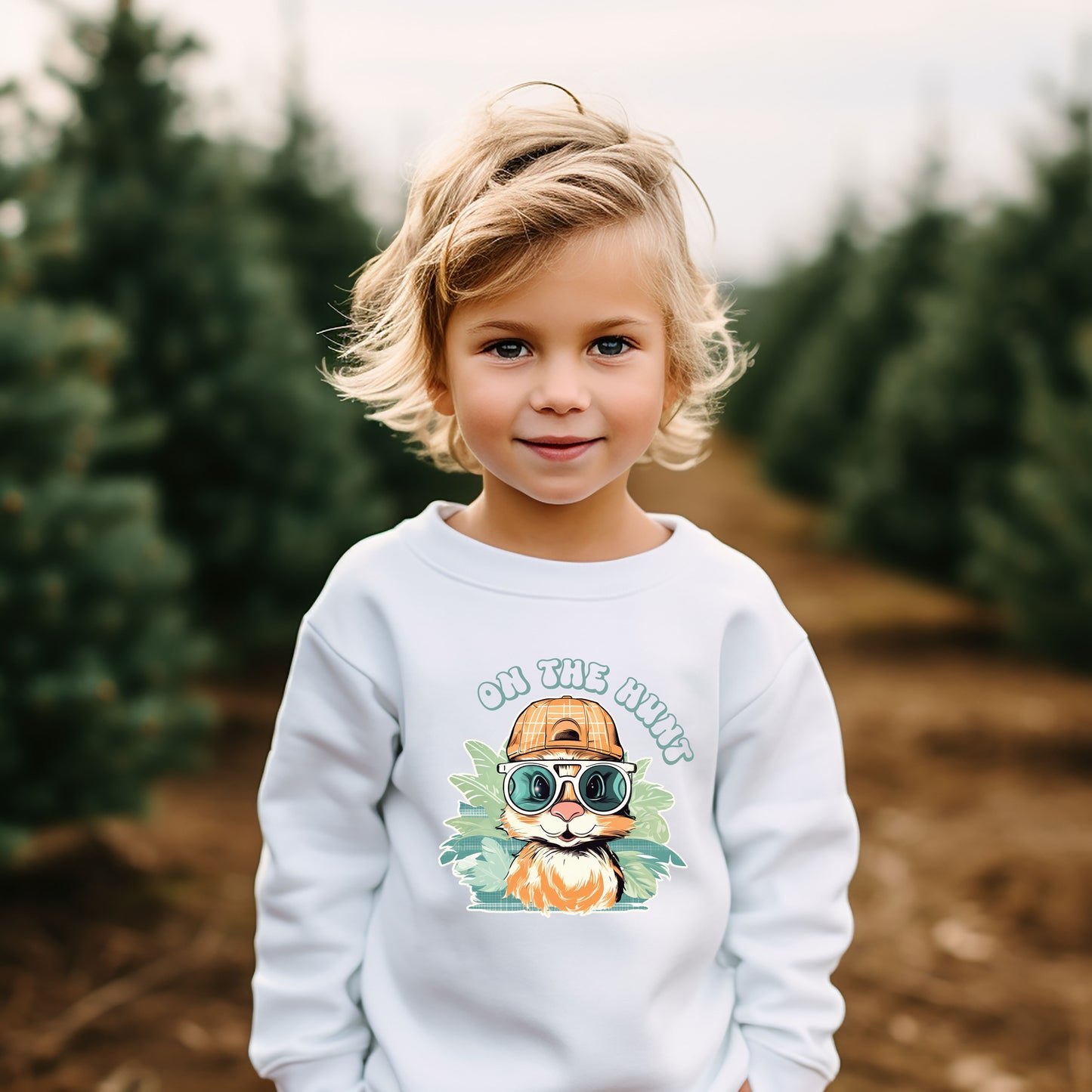 On The Hunt Bunny | Youth Graphic Sweatshirt