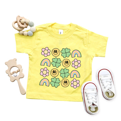 Smiley Clover Daisy | Toddler Graphic Short Sleeve Tee