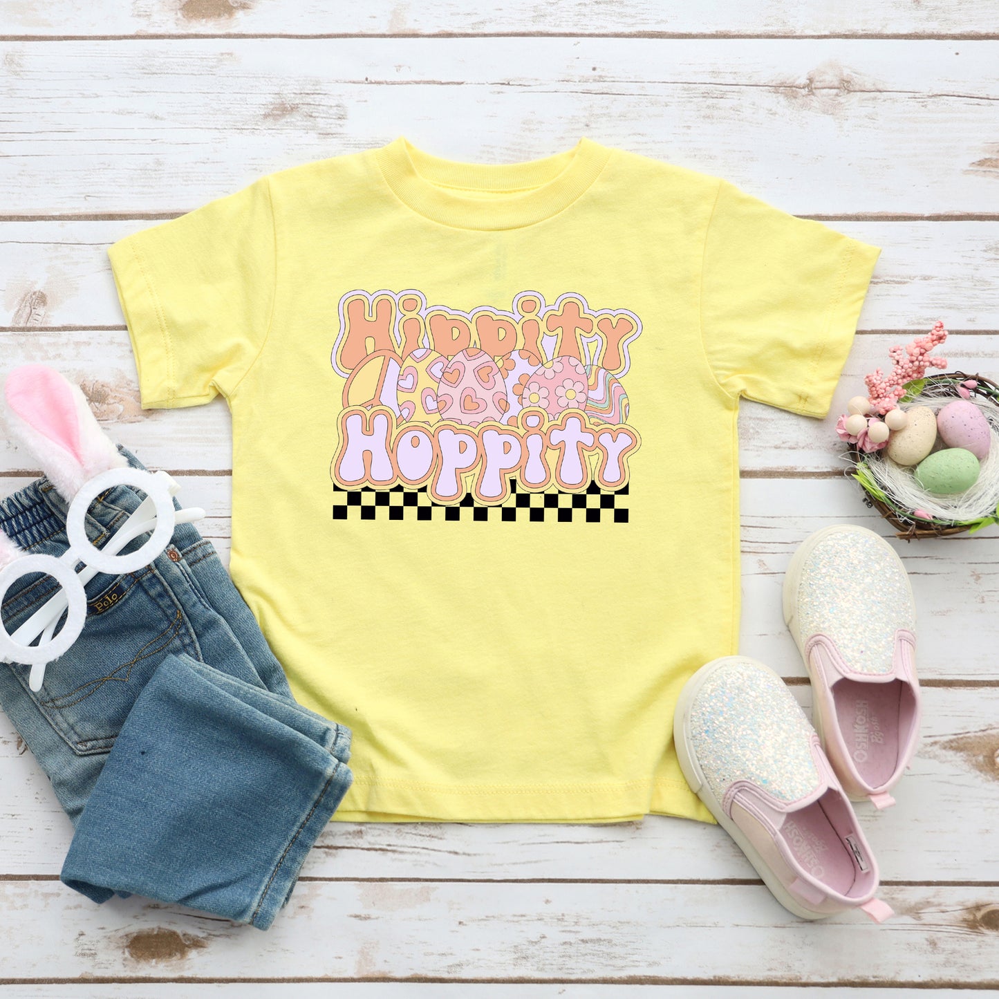 Hippity Hoppity Eggs | Toddler Graphic Short Sleeve Tee