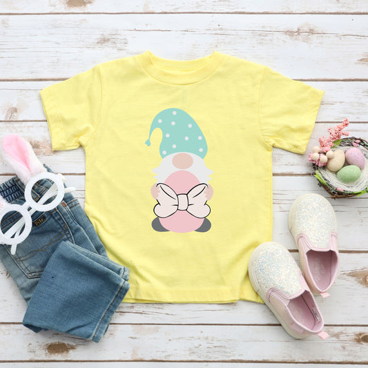 Easter Gnome With Egg | Toddler Graphic Short Sleeve Tee