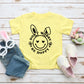 Don't Worry Be Hoppy Smiley Bunny | Toddler Graphic Short Sleeve Tee