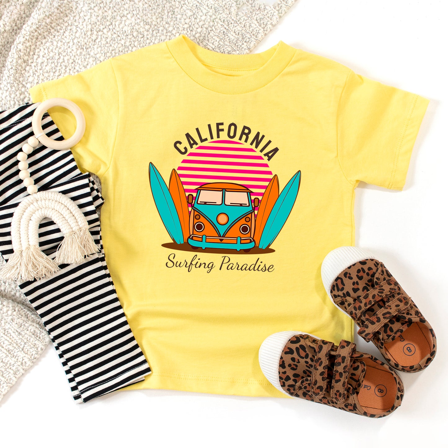 California Surfing Paradise | Toddler Graphic Short Sleeve Tee