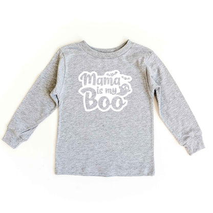 Mama Is My Boo Ghost | Toddler Graphic Long Sleeve Tee