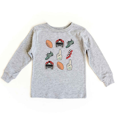 Football Collage | Toddler Long Sleeve Tee