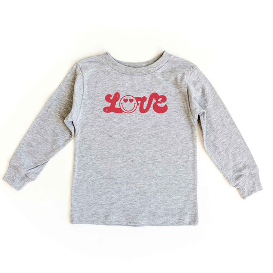Love Smiley Face | Toddler Long Sleeve Tee
