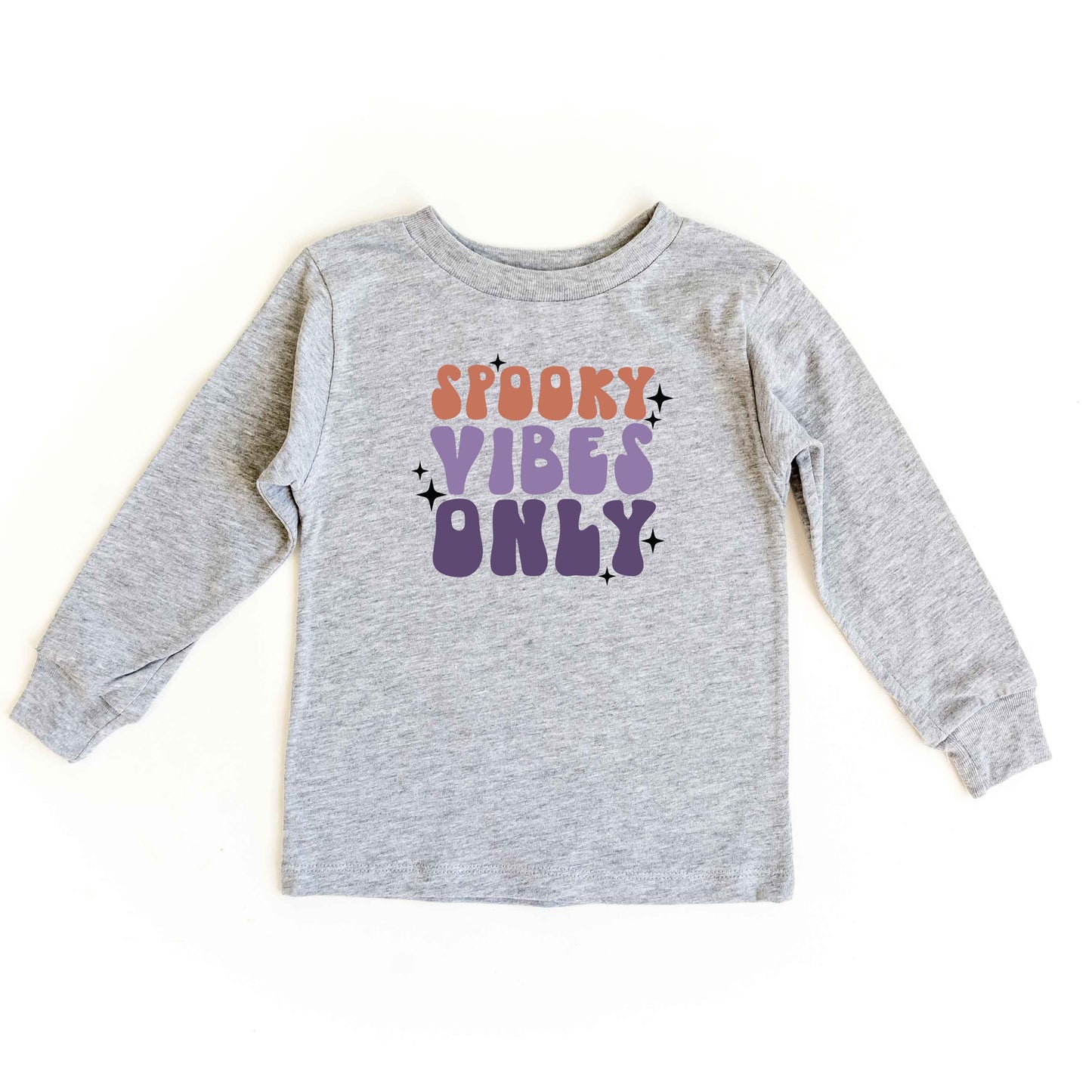 Spooky Vibes Only Stacked | Toddler Graphic Long Sleeve Tee