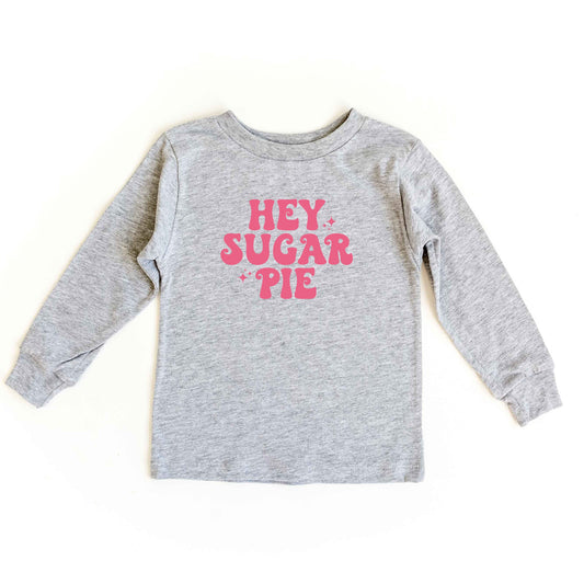 Hey Sugar Pie Stars Pink | Toddler Long Sleeve Tee