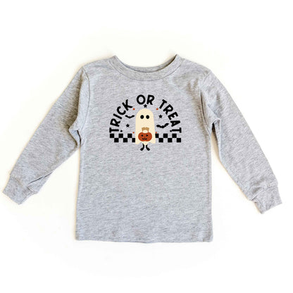 Trick Or Treat Ghost | Toddler Graphic Long Sleeve Tee