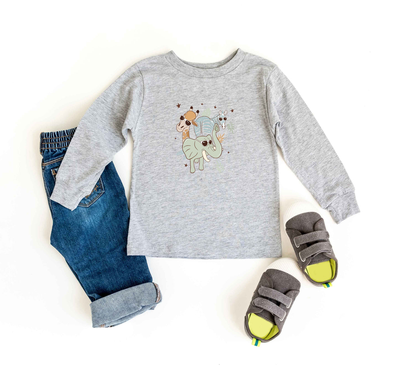 Wild One Animals | Toddler Long Sleeve Tee