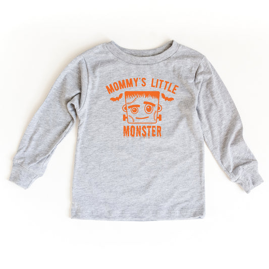 Mommy's Little Monster Boy | Toddler Graphic Long Sleeve Tee