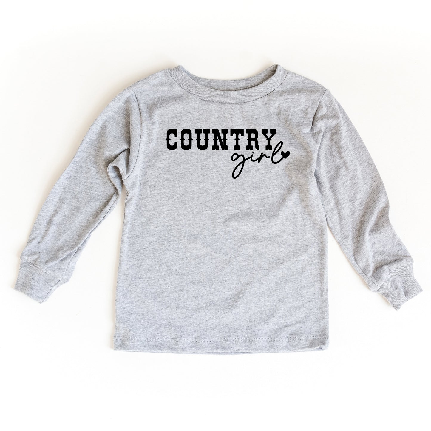 Country Girl Heart | Toddler Long Sleeve Tee