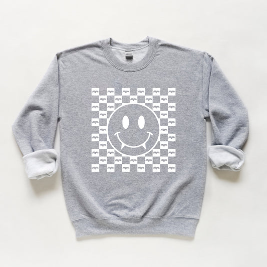 Halloween Bat Smiley Face | Youth Sweatshirt