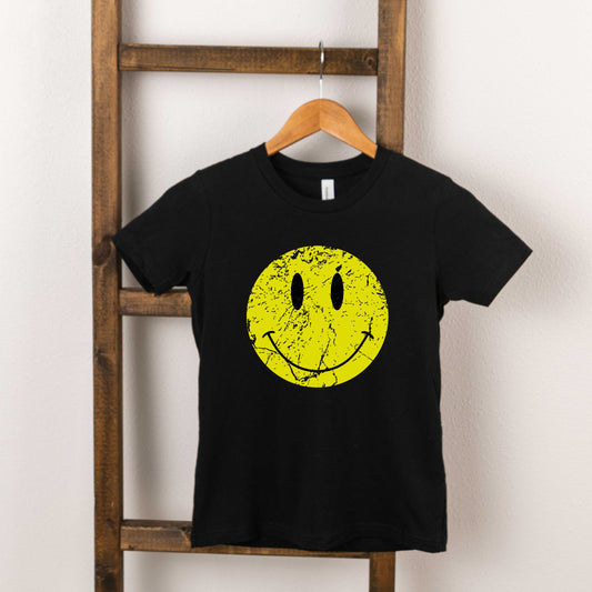 Distressed Smiley Face | Youth Graphic Short Sleeve Tee