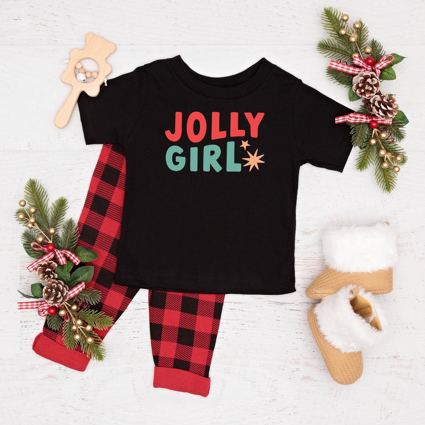 Jolly Girl Star | Toddler Short Sleeve Crew Neck
