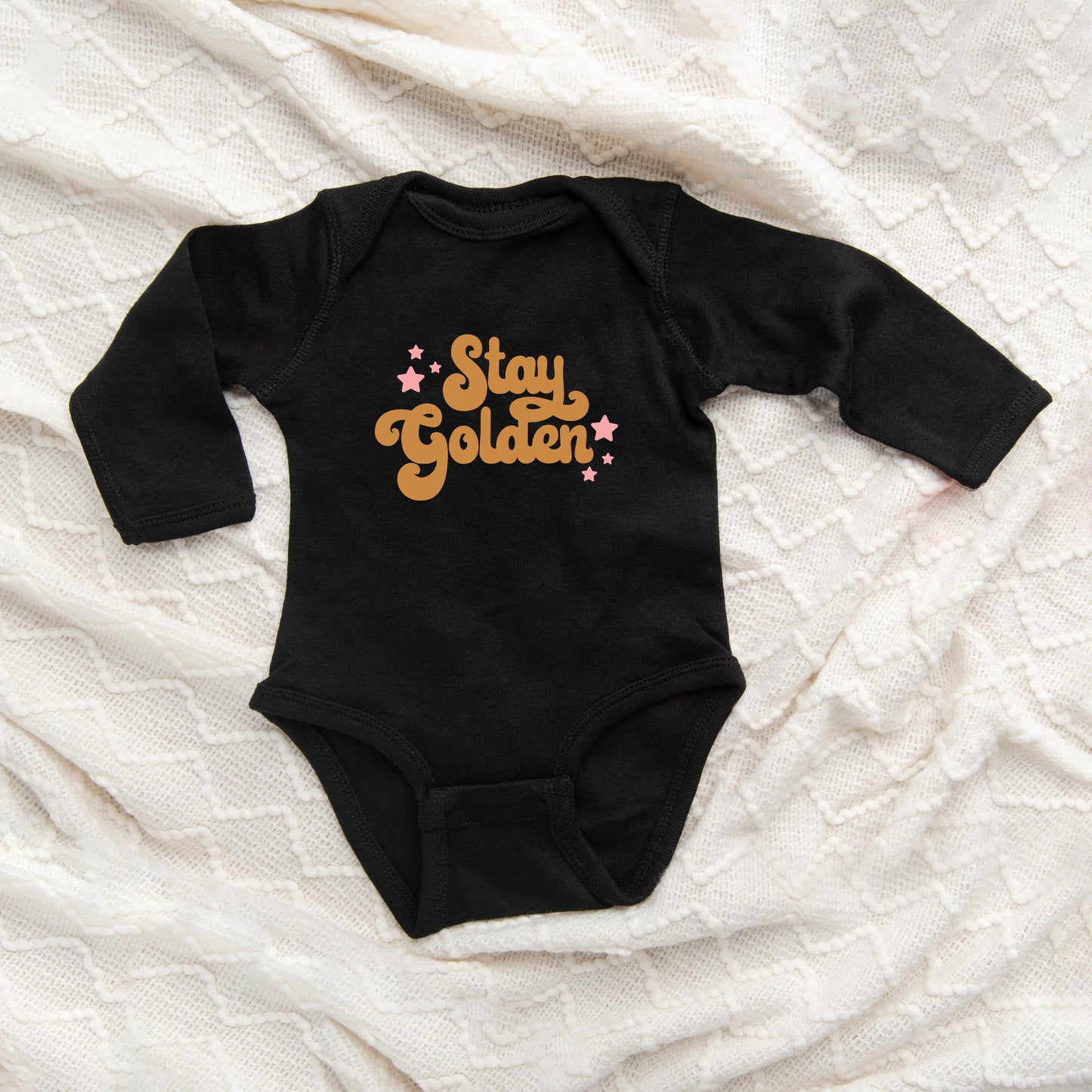 Stay Golden Stars | Baby Long Sleeve Onesie