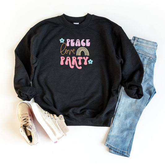 Peace Love Party | Youth Sweatshirt