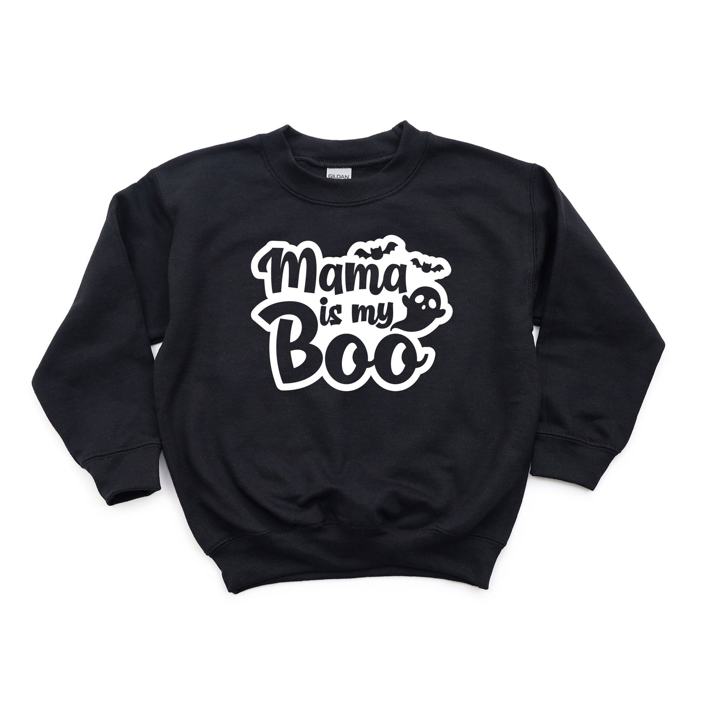 Mama Is My Boo Ghost | Youth Graphic Sweatshirt