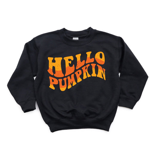 Hello Pumpkin Wavy | Youth Sweatshirt