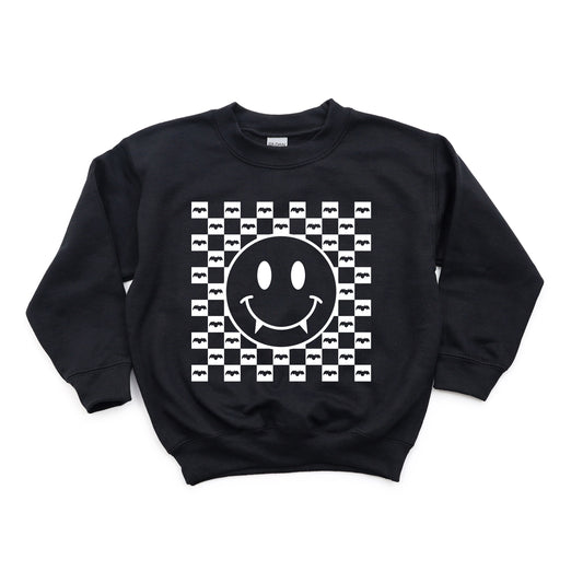 Halloween Bat Smiley Face | Youth Sweatshirt