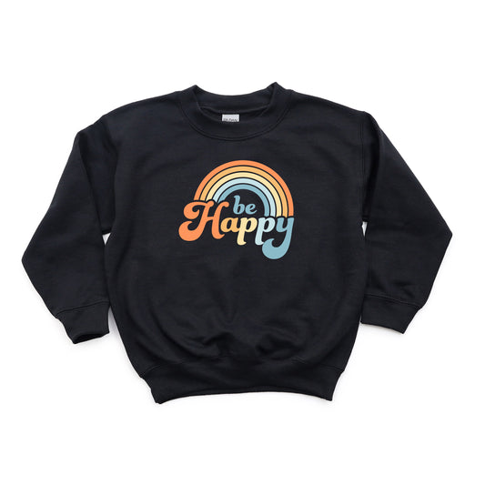 Retro Be Happy Rainbow | Youth Sweatshirt