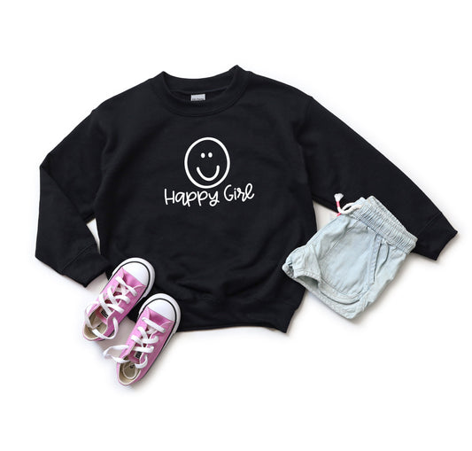 Happy Girl Smiley Face | Youth Sweatshirt