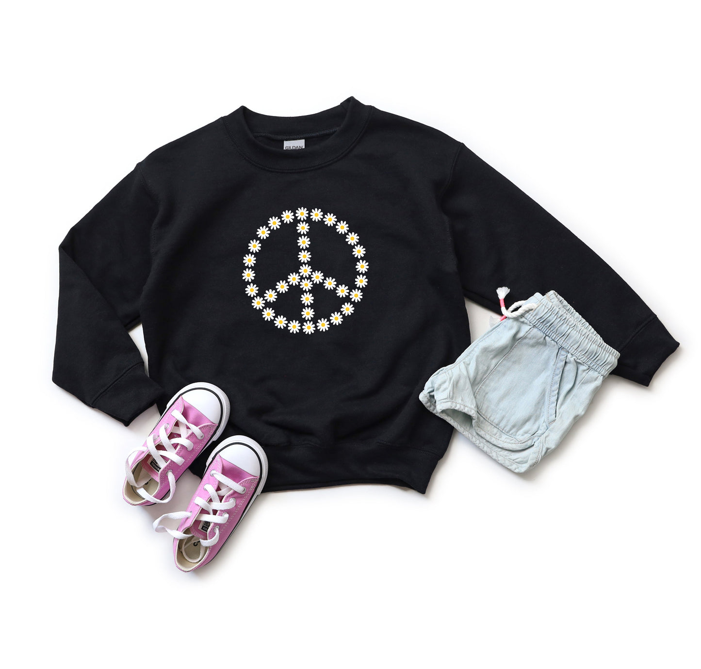 Daisy Peace Sign | Youth Sweatshirt